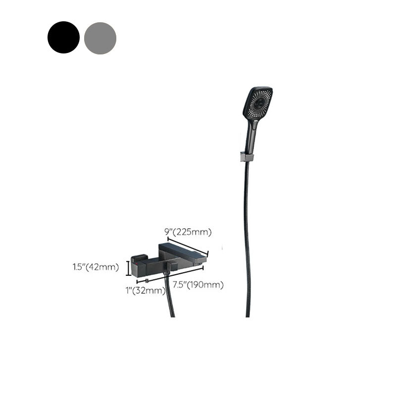 Wall Mounted MetalTub Filler Double Handles Wall Mounted Faucet
