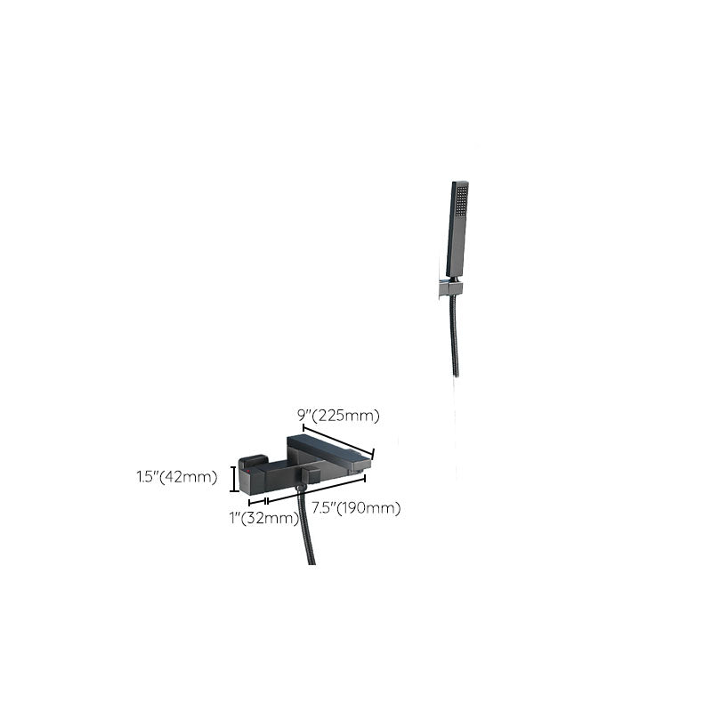 Wall Mounted MetalTub Filler Double Handles Wall Mounted Faucet