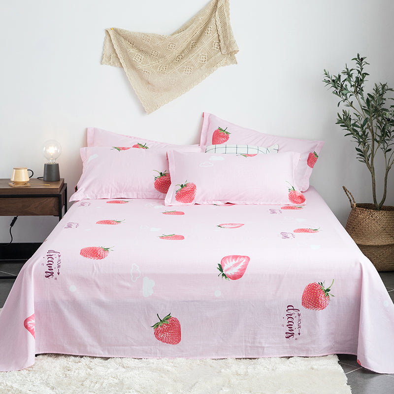 100 Cotton Bed Sheet Set Soft & Smooth Breathable Bed Sheet Set
