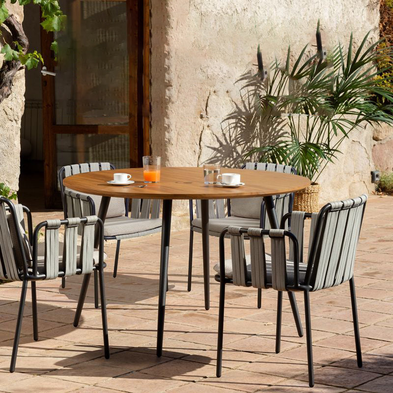 Boho Round Dining Table Set 1/3/4/5 Pieces Patio Dining Table Set