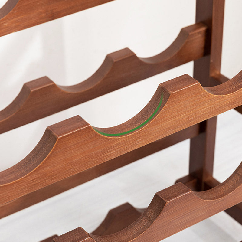 Modern Countertop Wine Rack Wood Wine Bottle Rack for Living Room