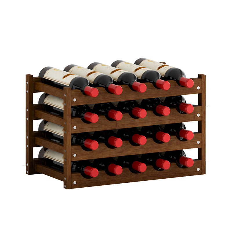 Solid Wood Wine Rack Countertop Wine Bottle Rack for Living Room