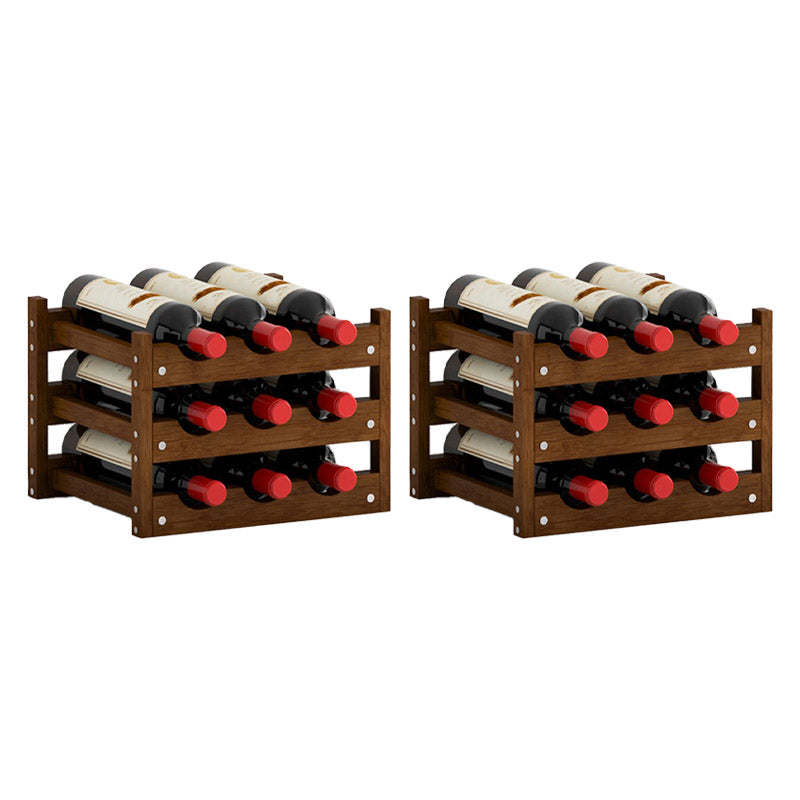 Solid Wood Wine Rack Countertop Wine Bottle Rack for Living Room