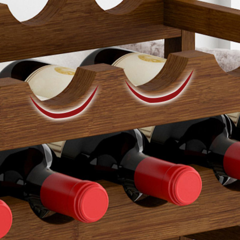 Solid Wood Wine Rack Countertop Wine Bottle Rack for Living Room