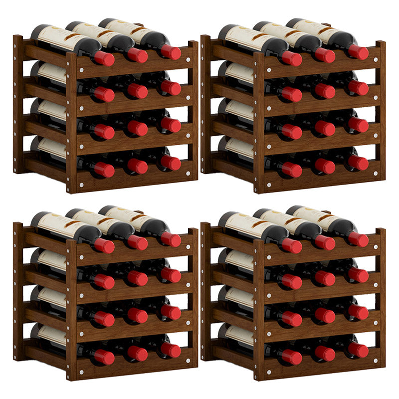 Solid Wood Wine Rack Countertop Wine Bottle Rack for Living Room