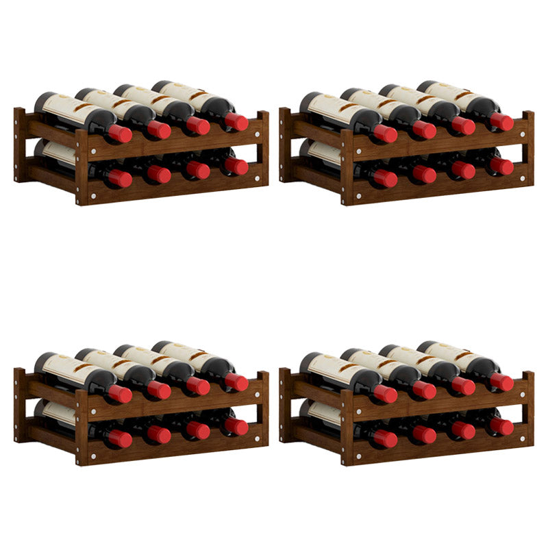 Solid Wood Wine Rack Countertop Wine Bottle Rack for Living Room