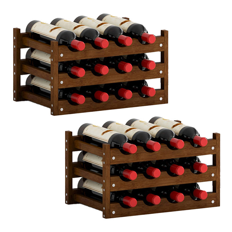 Solid Wood Wine Rack Countertop Wine Bottle Rack for Living Room