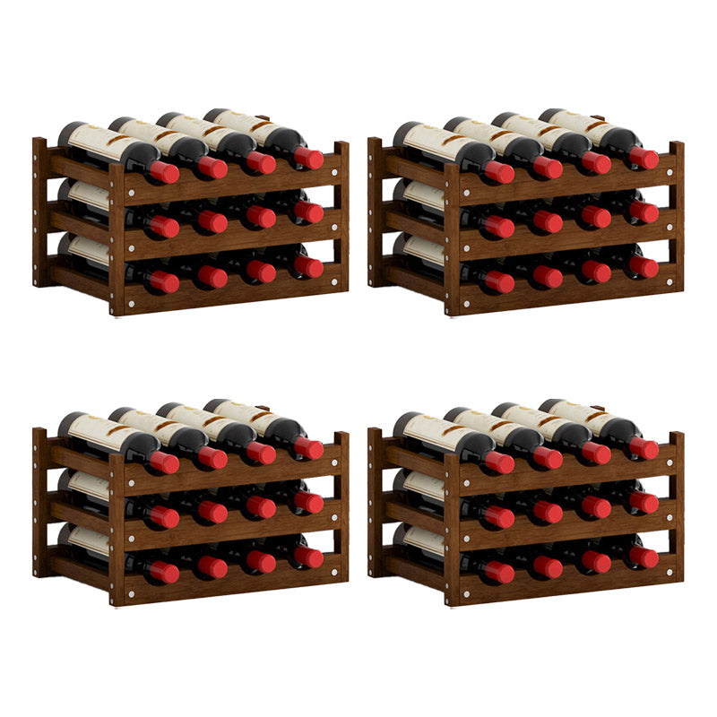 Solid Wood Wine Rack Countertop Wine Bottle Rack for Living Room