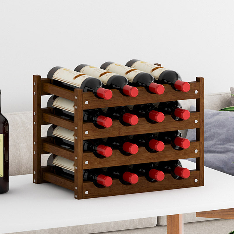 Solid Wood Wine Rack Countertop Wine Bottle Rack for Living Room