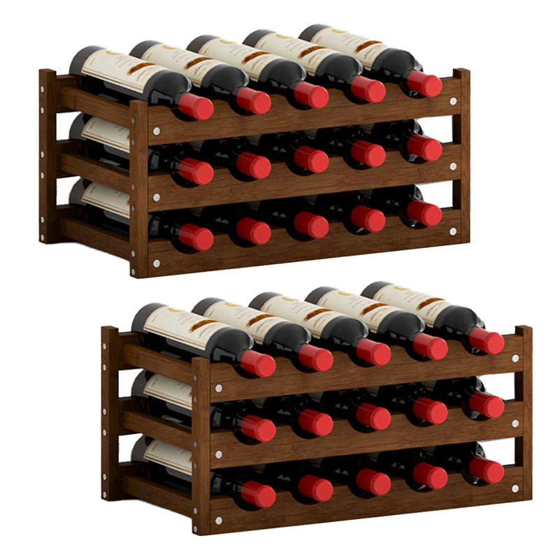 Solid Wood Wine Rack Countertop Wine Bottle Rack for Living Room