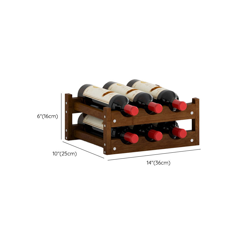 Solid Wood Wine Rack Countertop Wine Bottle Rack for Living Room