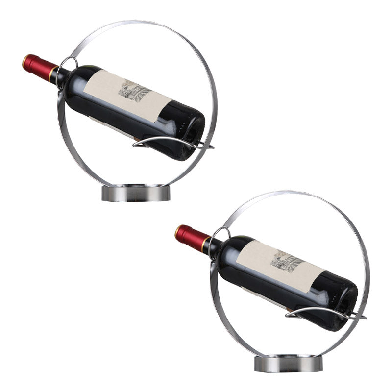 Countertop Wine Rack Metal Glam Wine Bottle Rack for Living Room