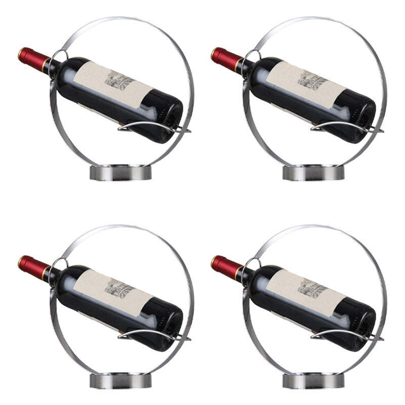 Countertop Wine Rack Metal Glam Wine Bottle Rack for Living Room