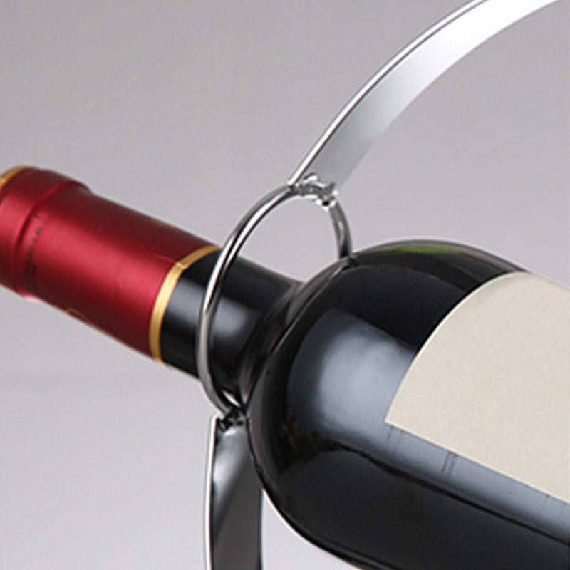 Countertop Wine Rack Metal Glam Wine Bottle Rack for Living Room