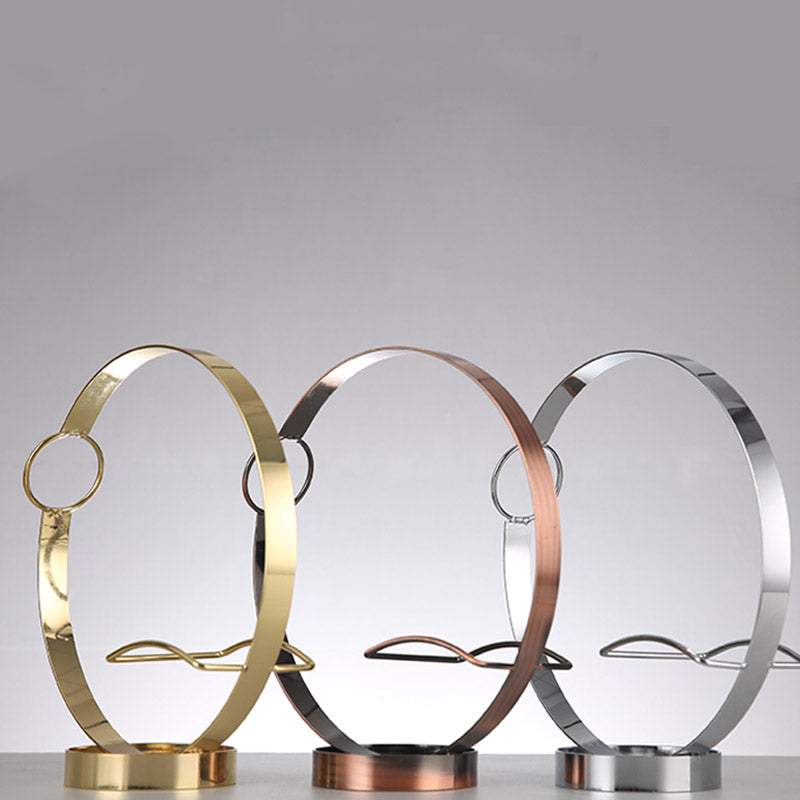 Countertop Wine Rack Metal Glam Wine Bottle Rack for Living Room