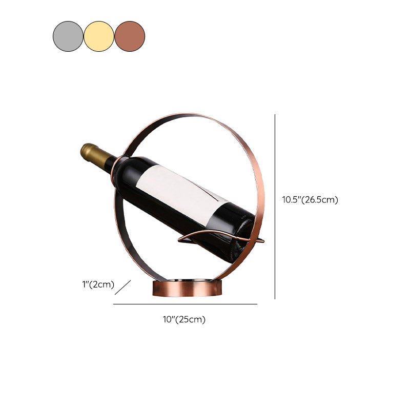 Countertop Wine Rack Metal Glam Wine Bottle Rack for Living Room