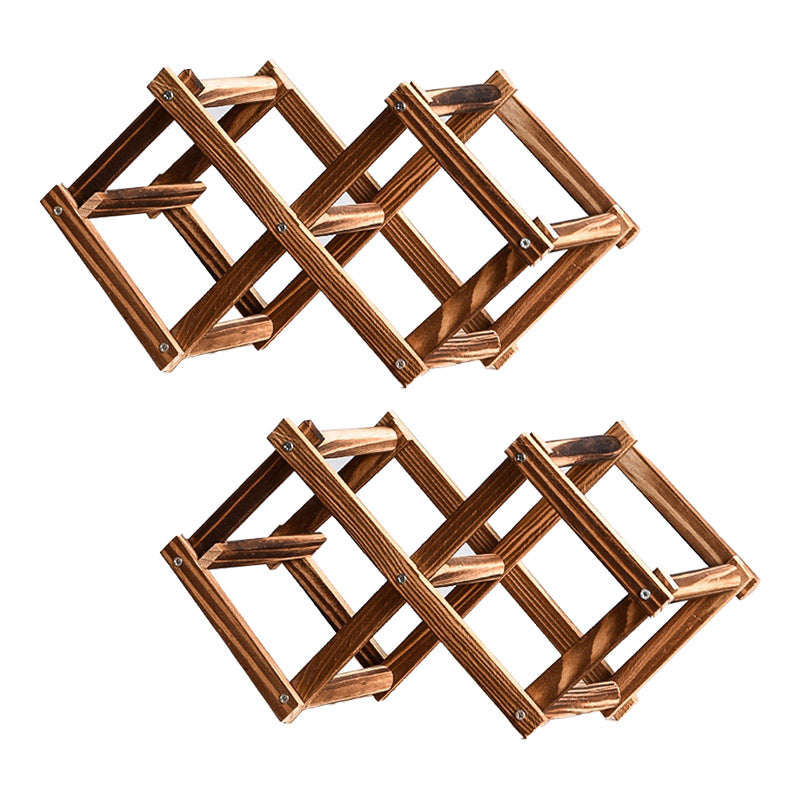 Tabletop Modern Wine Rack Solid Wood Wine Bottle Rack for Living Room