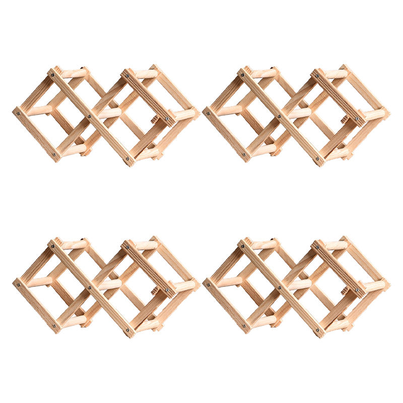 Tabletop Modern Wine Rack Solid Wood Wine Bottle Rack for Living Room