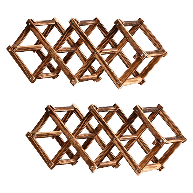 Tabletop Modern Wine Rack Solid Wood Wine Bottle Rack for Living Room