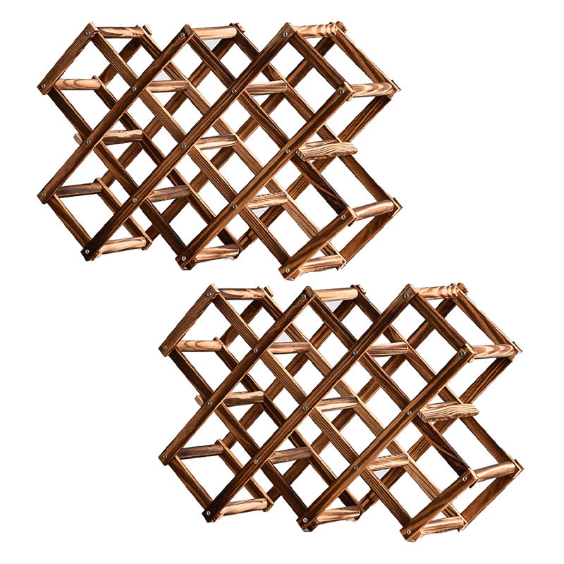 Tabletop Modern Wine Rack Solid Wood Wine Bottle Rack for Living Room