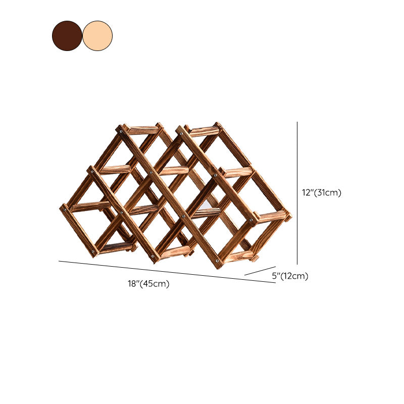Tabletop Modern Wine Rack Solid Wood Wine Bottle Rack for Living Room