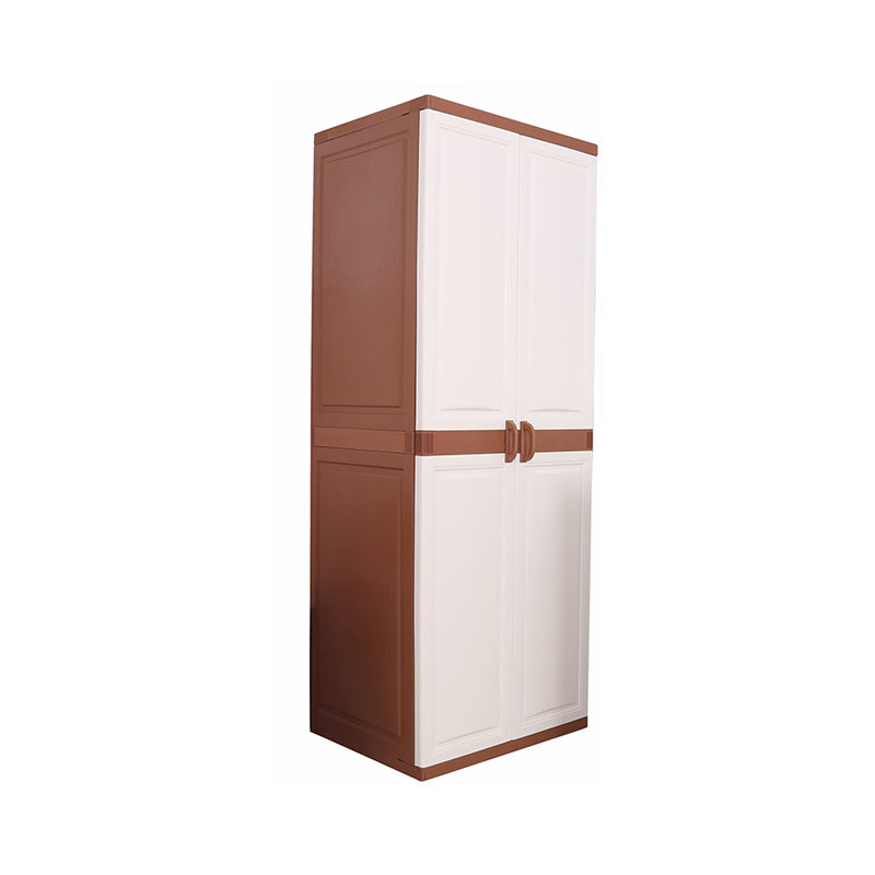 Plastic Matte Finish Storage Cabinet Modern Bedroom Hinged Door Cabinet