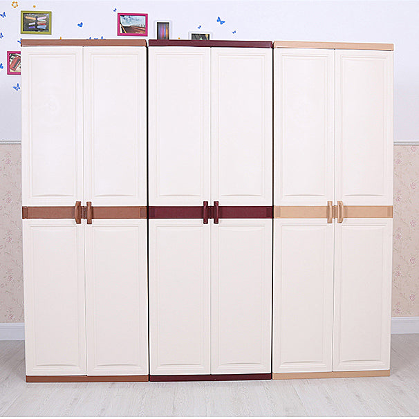 Plastic Matte Finish Storage Cabinet Modern Bedroom Hinged Door Cabinet