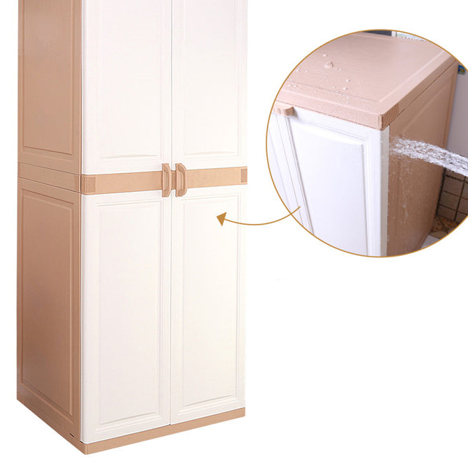 Plastic Matte Finish Storage Cabinet Modern Bedroom Hinged Door Cabinet