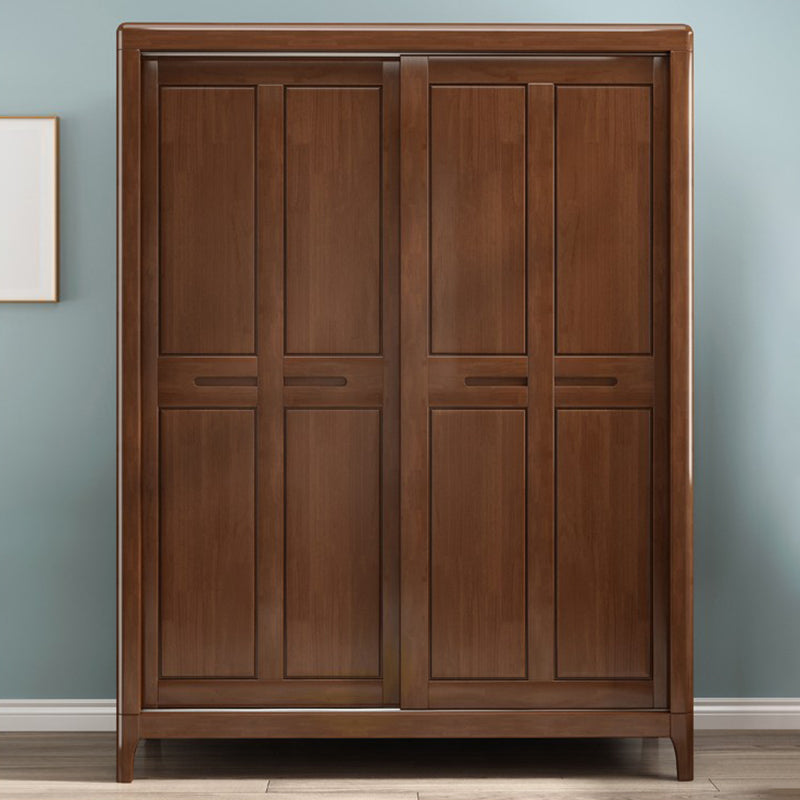 Traditional Solid Wood Wardrobe Freestanding Wardrobe with Self Close Drawers and Doors