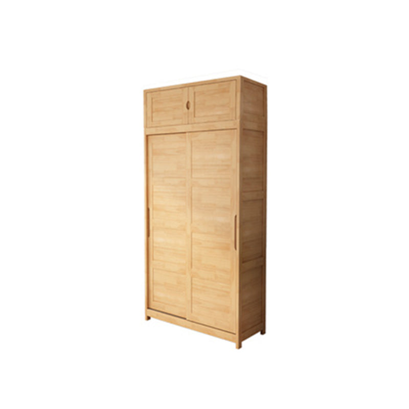 Rubberwood Solid Wood Wardrobe Traditional Freestanding Wardrobe