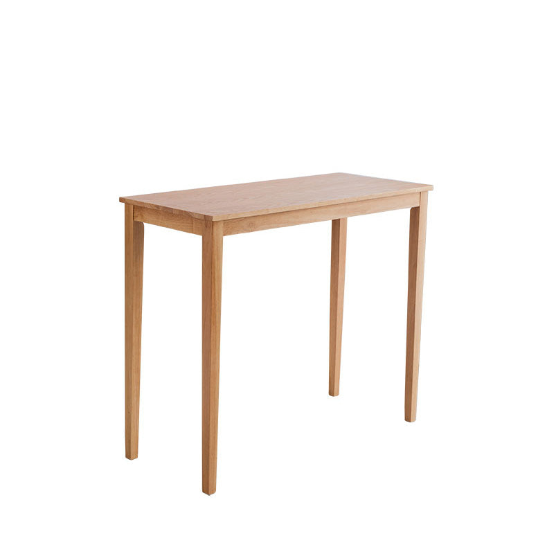 Modern Rectangle Bar Table Solid Wood Counter Height Bar Dining Table with 4 Legs