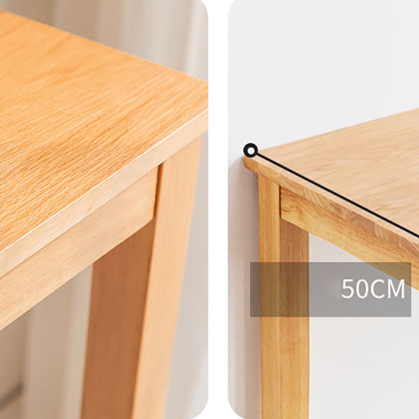 Modern Rectangle Bar Table Solid Wood Counter Height Bar Dining Table with 4 Legs