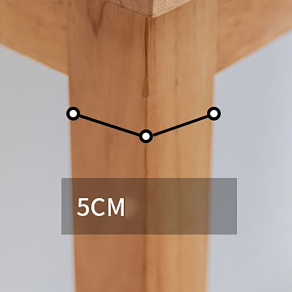 Modern Rectangle Bar Table Solid Wood Counter Height Bar Dining Table with 4 Legs