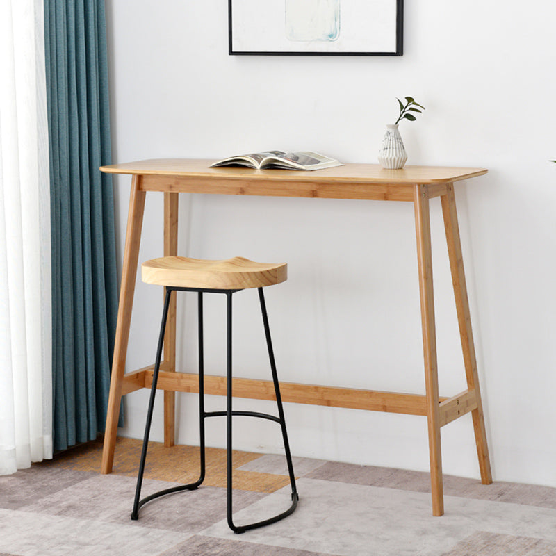 Modern Rectangle Wood Counter Table 1/2/3 Pieces Bar Table Set for Cafe