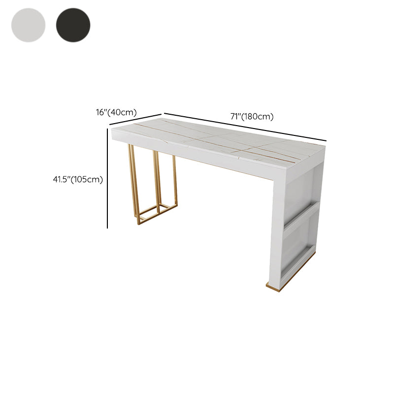 Glam Style Rectangle Bar Table 1/2/3 Pieces Stone Bar Table Set for Home Use