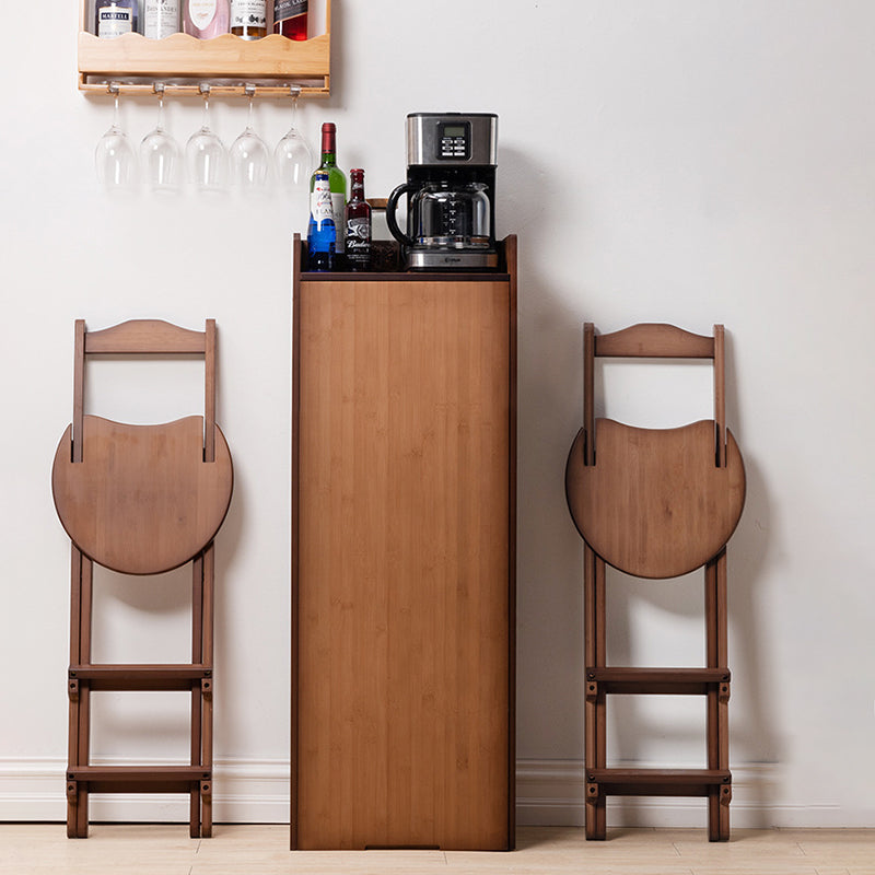 Industrial Collapsible Wood Counter Table 1/2/3/5 Pieces Bar Table Set for Balcony