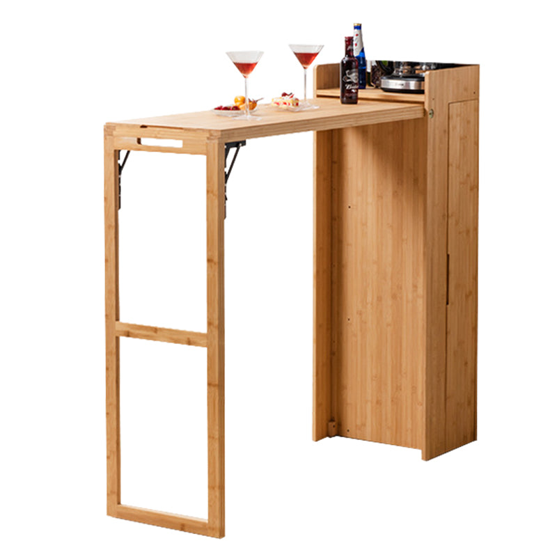 Industrial Collapsible Wood Counter Table 1/2/3/5 Pieces Bar Table Set for Balcony