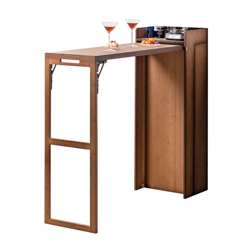 Industrial Collapsible Wood Counter Table 1/2/3/5 Pieces Bar Table Set for Balcony