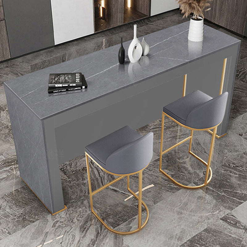 Modern Style Rectangle Bar Table 1/2/3 Pieces Stone Bar Table Set for Home Use