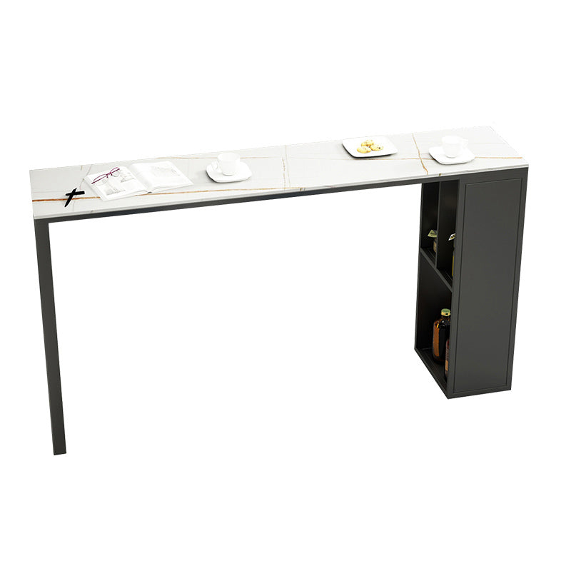 Glam Style Rectangle Bar Table 1/2/3 Pieces Stone Bar Table Set for Home