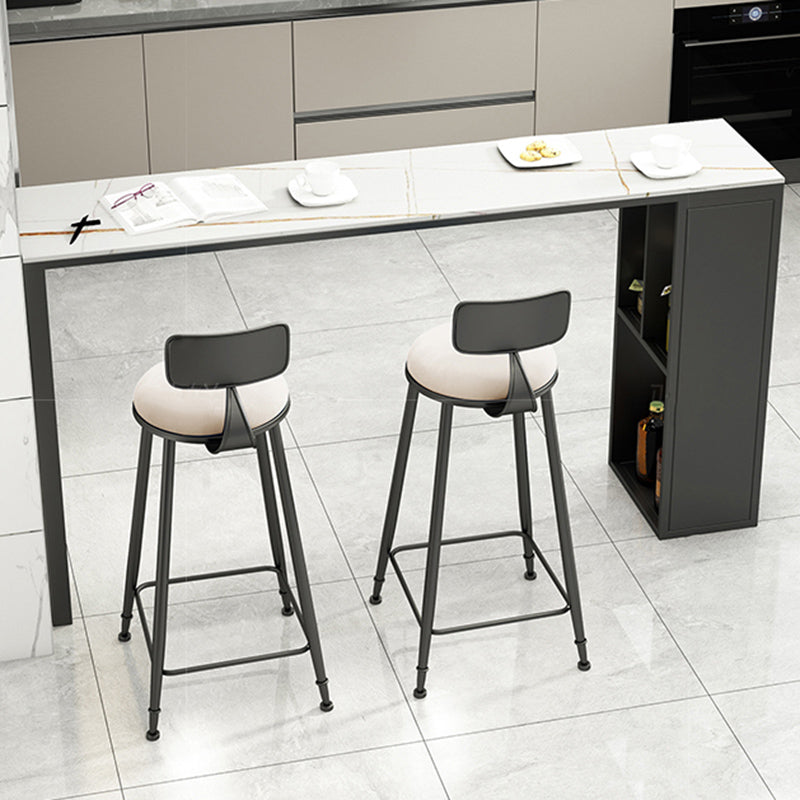 Glam Style Rectangle Bar Table 1/2/3 Pieces Stone Bar Table Set for Home