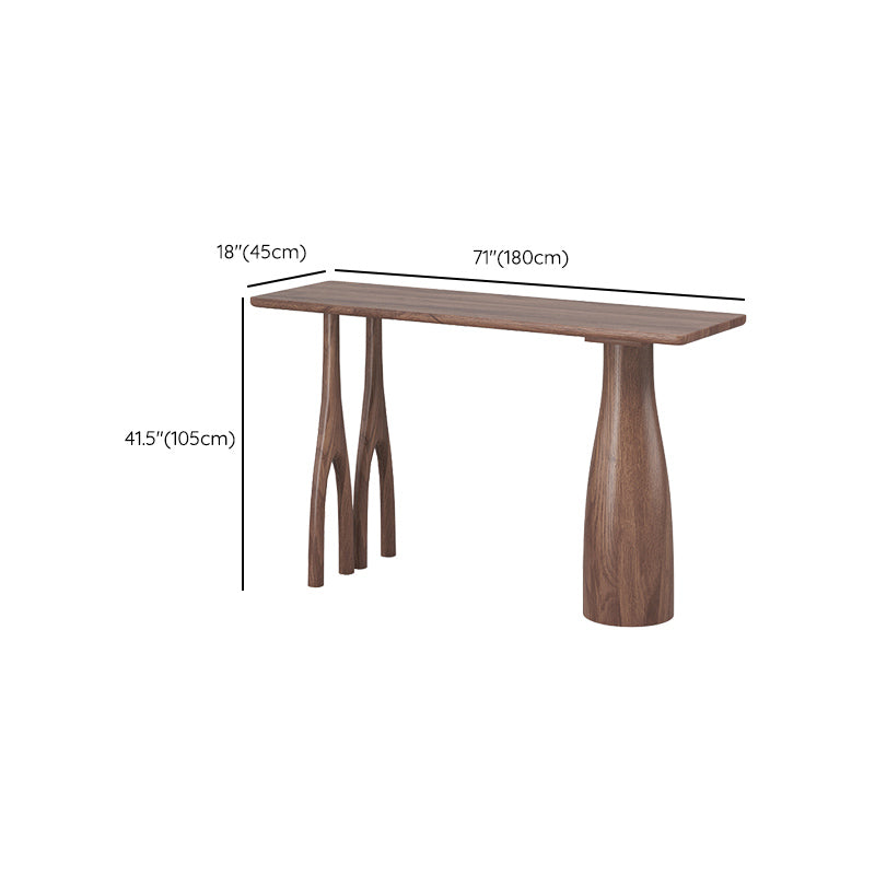 Industrial Style Rectangle Bar Table 1/2/3 Pieces Wood Bar Table Set for Kitchen