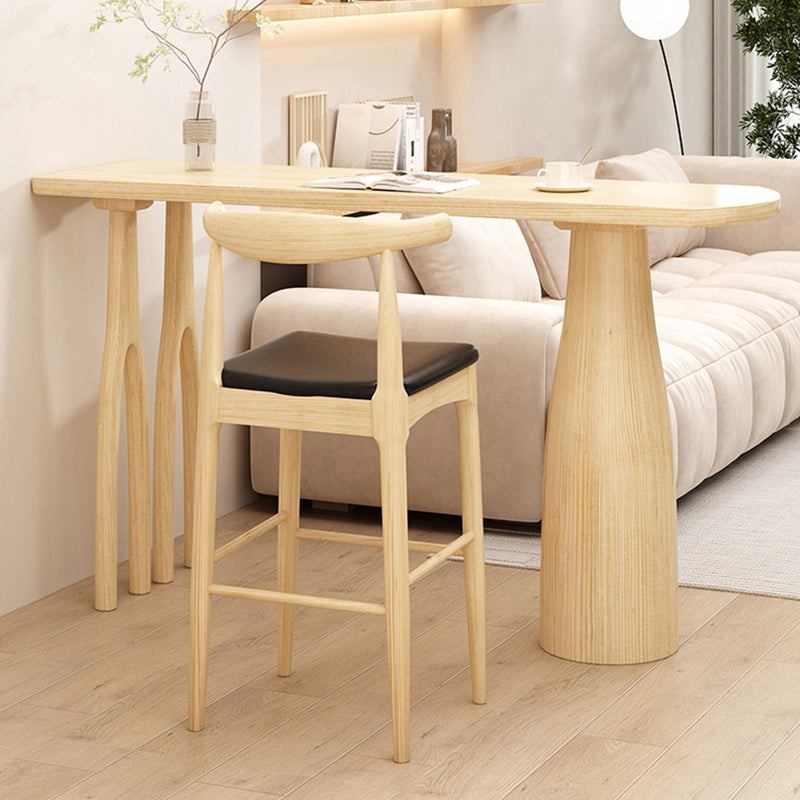 Contemporary Style Wood Bar Table 1/2 Pieces Bar Table Set for Home Use