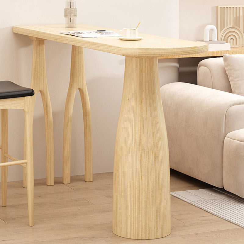 Contemporary Style Wood Bar Table 1/2 Pieces Bar Table Set for Home Use