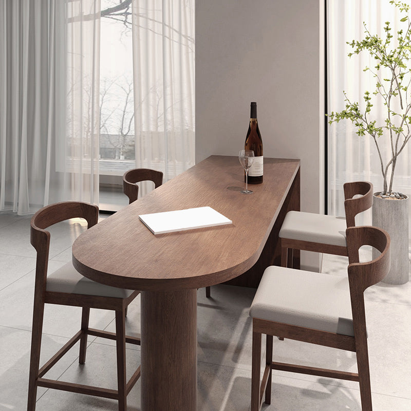 Industrial Style Rectangle Bar Table 1/2/5 Pieces Wood Bar Table Set for Kitchen