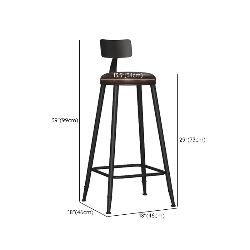 Contemporary Counter Bar Stool Low Back Counter Height Stools