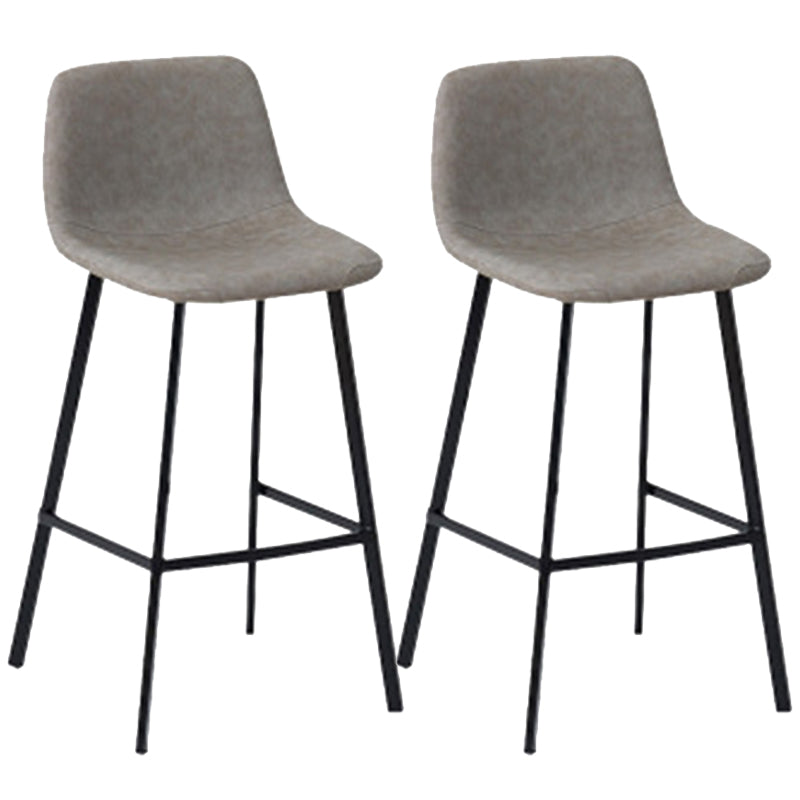 Glam Style Counter Stool Upholstered Bar Stool with Metal Base