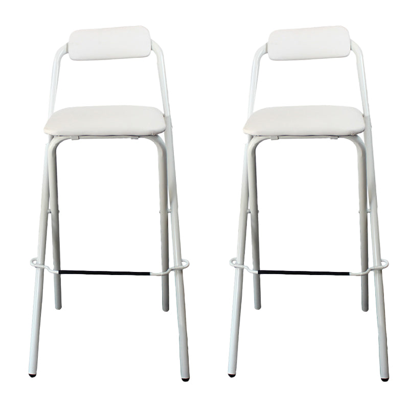 Contemporary Dining Stools Folding Bar Stools with Metal Base