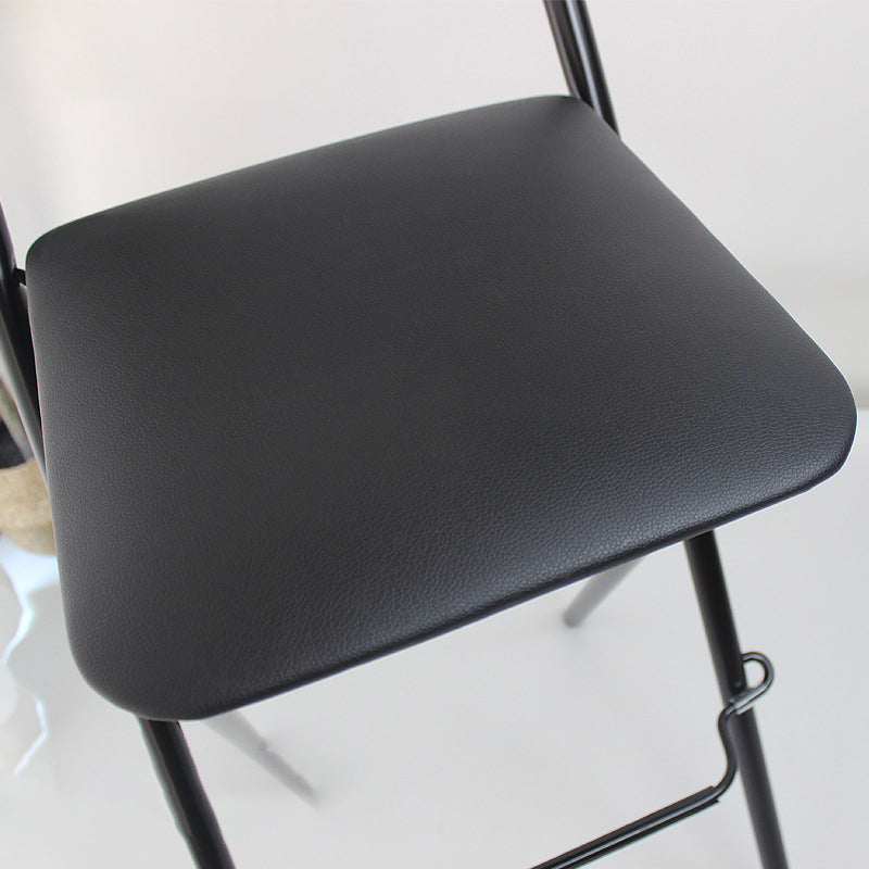 Contemporary Dining Stools Folding Bar Stools with Metal Base