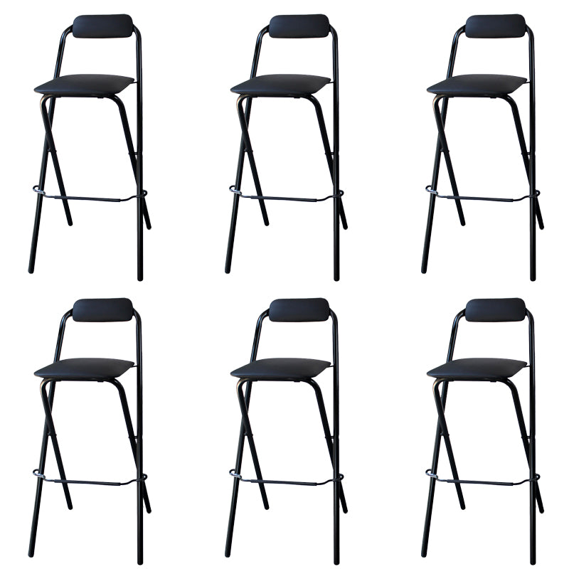 Contemporary Dining Stools Folding Bar Stools with Metal Base